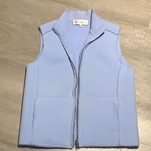 RENA ROWAN Size Medium Powder Blue Zippered Vest